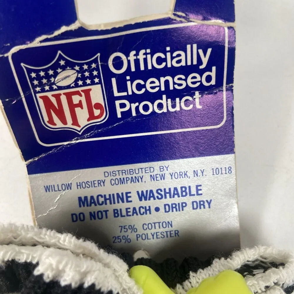 Vintage 1970’s NFL Oakland LA Raiders Tube Socks Men's 10-13 Over The Calf Socks